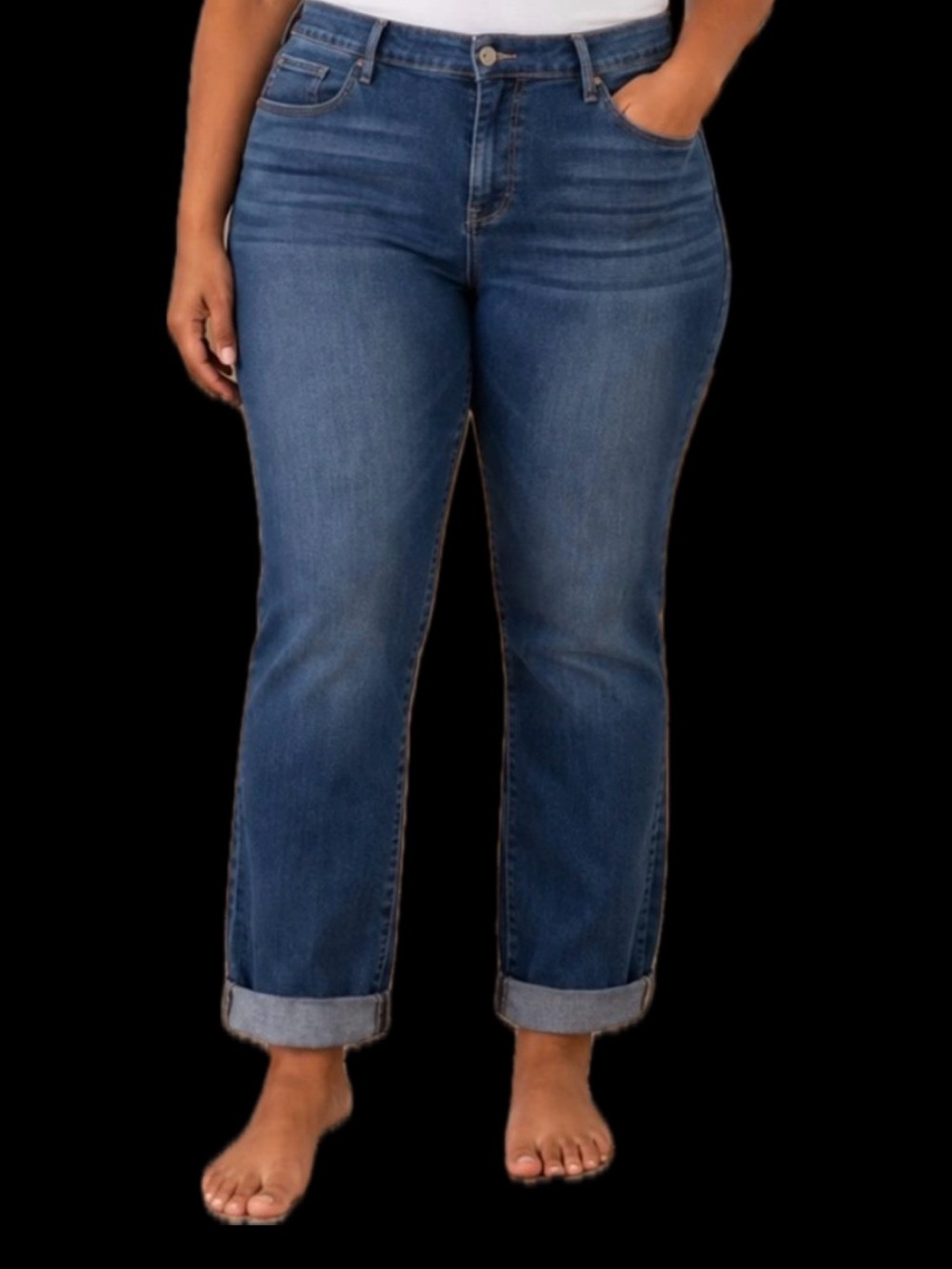 NYDJ Boyfriend Jeans in Classic Blue Wash